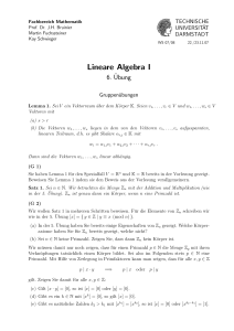 Lineare Algebra I - TU Darmstadt/Mathematik