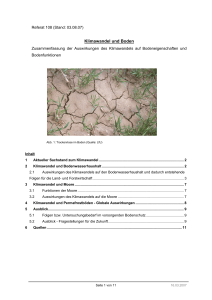 Klimawandel und Böden - Bayerisches Landesamt für Umwelt