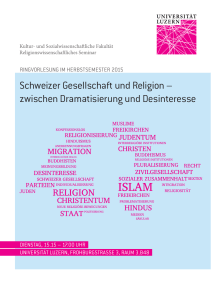 Schweizer Gesellschaft und Religion – zwischen