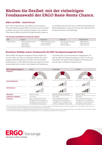 Bleiben Sie flexibel: mit der vielseitigen Fondsauswahl der ERGO