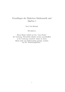 Diskrete Mathematik und Algebra - Fakultät für Mathematik und