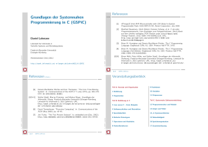 Grundlagen der Systemnahen Programmierung in C (GSPiC)