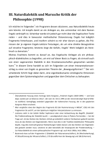 III. Naturdialektik und Marxsche Kritik der Philosophie (1998)