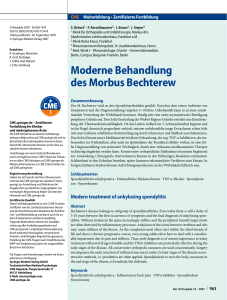 Moderne Behandlung des Morbus Bechterew