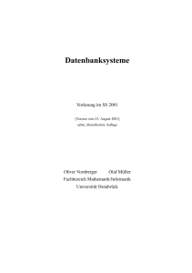 Datenbanksysteme - Universität Osnabrück