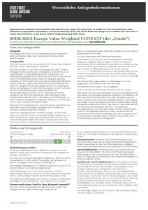 SPDR MSCI Europe Value Weighted UCITS ETF