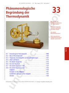 Phänomenologische Begründung der Thermodynamik