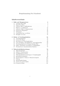 Beispielsammlung Prof. Kusolitsch Inhaltsverzeichnis