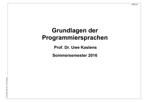 Laufzeitkeller-Disziplin - Fachgebiet Programmiersprachen