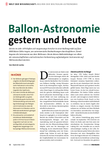 Ballon-astronomie - Spektrum der Wissenschaft