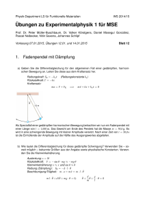 Übungen zu Experimentalphysik 1 für MSE - Peter Müller