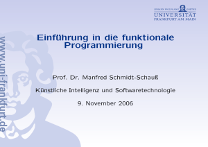 Einführung in die funktionale Programmierung