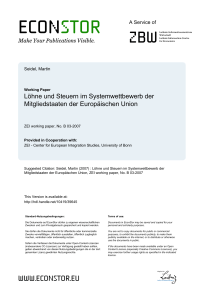 Löhne und Steuern im Systemwettbewerb der Mitgliedstaaten der