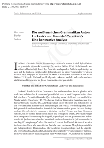 Die weißrussischen Grammatiken Anton Luckevičs