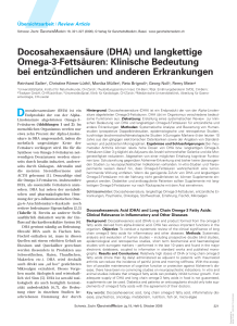 Docosahexaensäure (DHA) und langkettige Omega-3