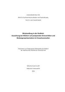 Misshandlung in der Kindheit: Auswirkung bei Müttern auf