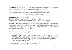Definition 7 Sei F: IR → IR eine monoton steigende Funktion. qα(F