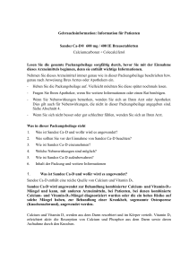 Gebrauchsinformation: Information für Patienten Sandoz Ca