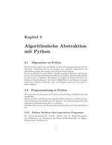 Algorithmische Abstraktion mit Python