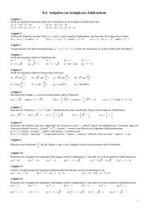 8.4. Aufgaben zur komplexen Zahlenebene - Poenitz