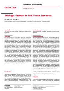 Etiologic Factors in Soft Tissue Sarcomas