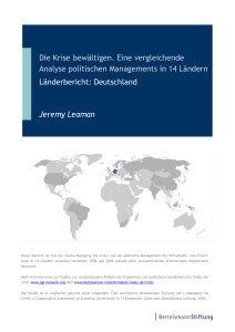 Die Krise bewältigen - Transformation