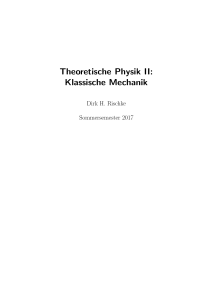 Theoretische Physik II: Klassische Mechanik