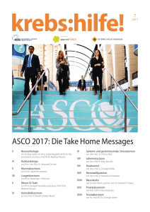 ASCO 2017: Die Take Home Messages - Univ.