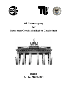64. Jahrestagung der Deutschen Geophysikalischen