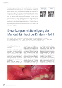 Erkrankungen mit Beteiligung der Mundschleimhaut