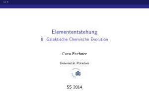 Elemententstehung - 8. Galaktische Chemische Evolution