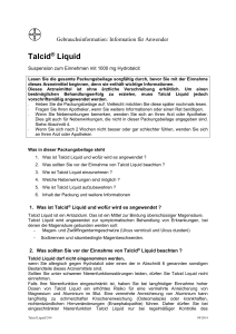 Beipackzettel von Talcid ® Liquid