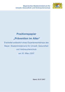 Positionspapier prävention im alter