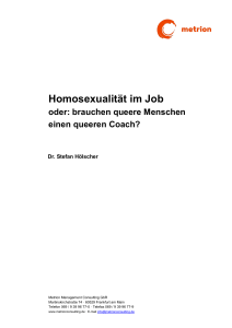 Homosexualität im Job oder: brauchen queere Menschen einen
