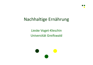 Nachhaltige Ernährung