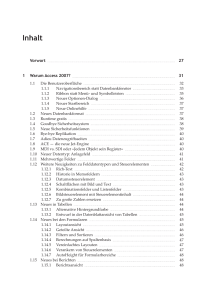 Inhalt - Access 2007 - Das Grundlagenbuch für Entwickler