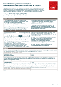 KeyInvestorDocument Hamburger Nachhaltigkeitsfonds