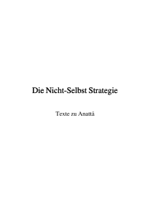 Die Nicht Die Nicht-Selbst Strategie Selbst Strategie Selbst Strategie