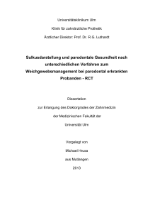 Sulkusdarstellung und parodontale Gesundheit nach