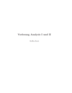 Vorlesung Analysis I und II