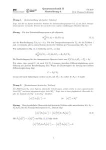 Quantenmechanik II Musterlösung 9.