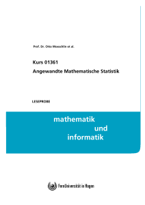 Kurs 01361: Angewandte Mathematische Statistik