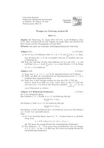 Blatt 11 - Fachbereich Mathematik und Statistik