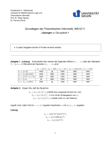 Grundlagen der Theoretischen Informatik, WS10/11