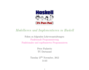 Modellieren und Implementieren in Haskell