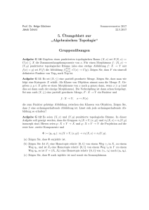 5. ¨Ubungsblatt zur ” Algebraischen Topologie“ Gruppenübungen