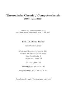 Theoretische Chemie / Computerchemie
