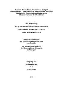 Die Bedeutung des quantitativen immunhistochemischen