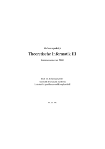 Theoretische Informatik III - Humboldt