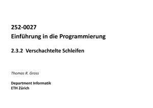 252-0027 Einführung in die Programmierung
